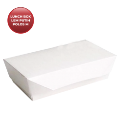 LUNCH BOX LEM PUTIH POLOS UK. M